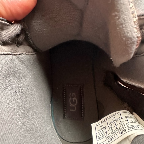 UGG Kids Ashton Lace-Up Glitter Size 4 Sparkle Tie Up Rainboot Boot - Picture 5 of 6